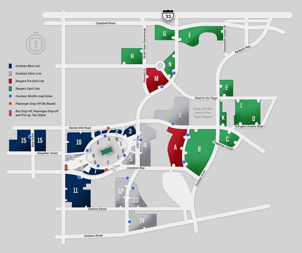 Dallas Cowboys Parking Map – Zip Code Map